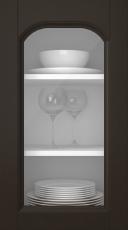 Oak door, Nostalgia, HP54LA, Dark chocolate (clear glass)