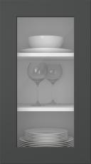 Painted door, Bravura, PM16LA, Anthracite (clear glass)