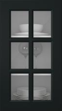 Painted door, Pigment, PM40RU, Black (clear glass)