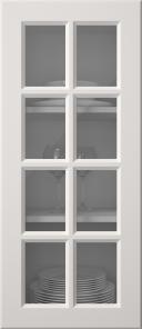 Painted door, Pigment, PM40RUK, Arctic White (clear glass)