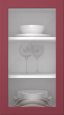 Painted door, Petite, PM60LA, Cranberry (clear glass)