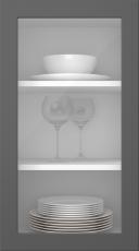 Painted door, Petite, PM60LA, Graphite Grey (clear glass)