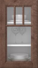Birch door, Softline, PP23KA, Pecan (clear glass)