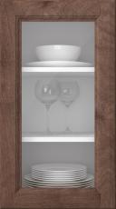Birch door, Softline, PP23LA, Pecan (clear glass)