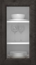 Birch door, Softline, PP23LA, Espresso (clear glass)