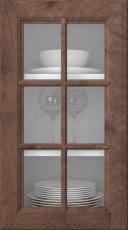 Birch door, Softline, PP23RU, Pecan (clear glass)