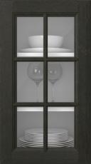 Birch door, Softline, PP23RU, Dark chocolate (clear glass)