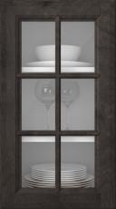 Birch door, Softline, PP23RU, Espresso (clear glass)