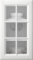 Birch door, Softline, PP23RU, White (clear glass)