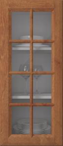 Birch door, Softline, PP23RUK, French walnut (clear glass)