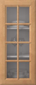 Birch door, Softline, PP23RUK, Hazel (clear glass)