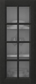 Birch door, Softline, PP23RUK, Black (clear glass)