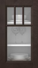 Birch door, Woody, PP25KA, Chestnut (clear glass)