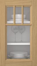 Oak door, Woody, PP25KA, Lacquered (clear glass)