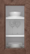 Birch door, Woody, PP25LA, Pecan (clear glass)