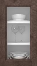 Birch door, Woody, PP25LA, Hazelnut (clear glass)