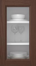 Oak door, Woody, PP25LA, Pecan (clear glass)