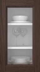 Oak door, Woody, PP25LA, Pecan (clear glass)