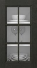 Birch door, Woody, PP25RU, Dark chocolate (clear glass)