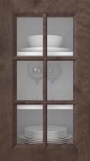 Birch door, Woody, PP25RU, Hazelnut (clear glass)