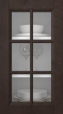 Birch door, Woody, PP25RU, Chestnut (clear glass)