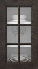 Birch door, Woody, PP25RU, Espresso (clear glass)