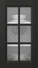 Birch door, Woody, PP25RU, Black (clear glass)