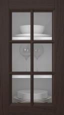 Oak door, Woody, PP25RU, Chestnut (clear glass)
