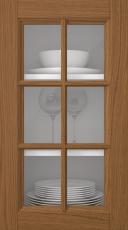 Oak door, Woody, PP25RU, Rustic (clear glass)