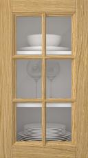 Oak door, Woody, PP25RU, Oiled (clear glass)