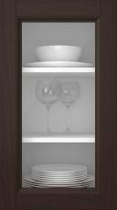 Oak door, Natural, PP54LA, Dark brown (clear glass)