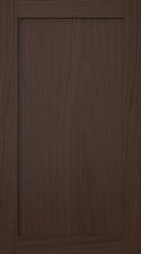 Oak door, Frame, PP60, Dark brown