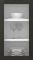 Birch door, Frame, PP60LA, Dark chocolate (clear glass)