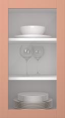 Birch door, Frame, PP60LA, Peach (clear glass)