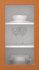 Birch door, Frame, PP60LA, Terracotta (clear glass)