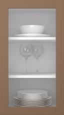 Birch door, Frame, PP60LA, Chocolate (clear glass)
