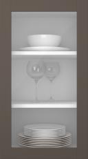 Birch door, Frame, PP60LA, Cacao (clear glass)