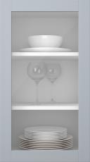 Birch door, Frame, PP60LA, Pewter (clear glass)