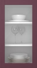 Birch door, Frame, PP60LA, Plum (clear glass)
