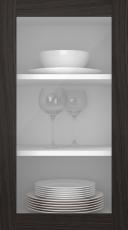 Oak door, Frame, PP60LA, Espresso (clear glass)