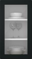 Painted door, Round, SM60LA, Black (clear glass)