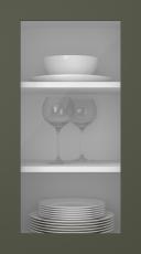 Painted door, Style, TM40LA, Moss (clear glass)