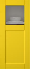 Painted door, Simple, TMU13KPOLA, Yellow (clear glass)