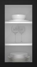 Birch door, Elegant, TP60LA, Midnight (clear glass)