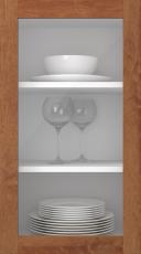 Birch door, Elegant, TP60LA, French walnut (clear glass)