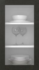 Birch door, Elegant, TP60LA, Dark chocolate (clear glass)