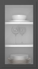 Birch door, Format, TP68LA, Graphite Grey (clear glass)