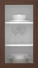 Oak door, Format, TP68LA, Pecan (clear glass)