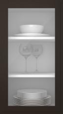 Oak door, Format, TP68LA, Dark chocolate (clear glass)