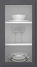 Oak door, Format, TP68LA, Grey (clear glass)